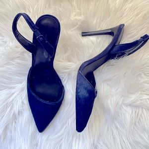 Banana Republic Pony Hair heeled sling backs.